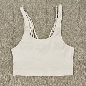 Zara white strappy tank